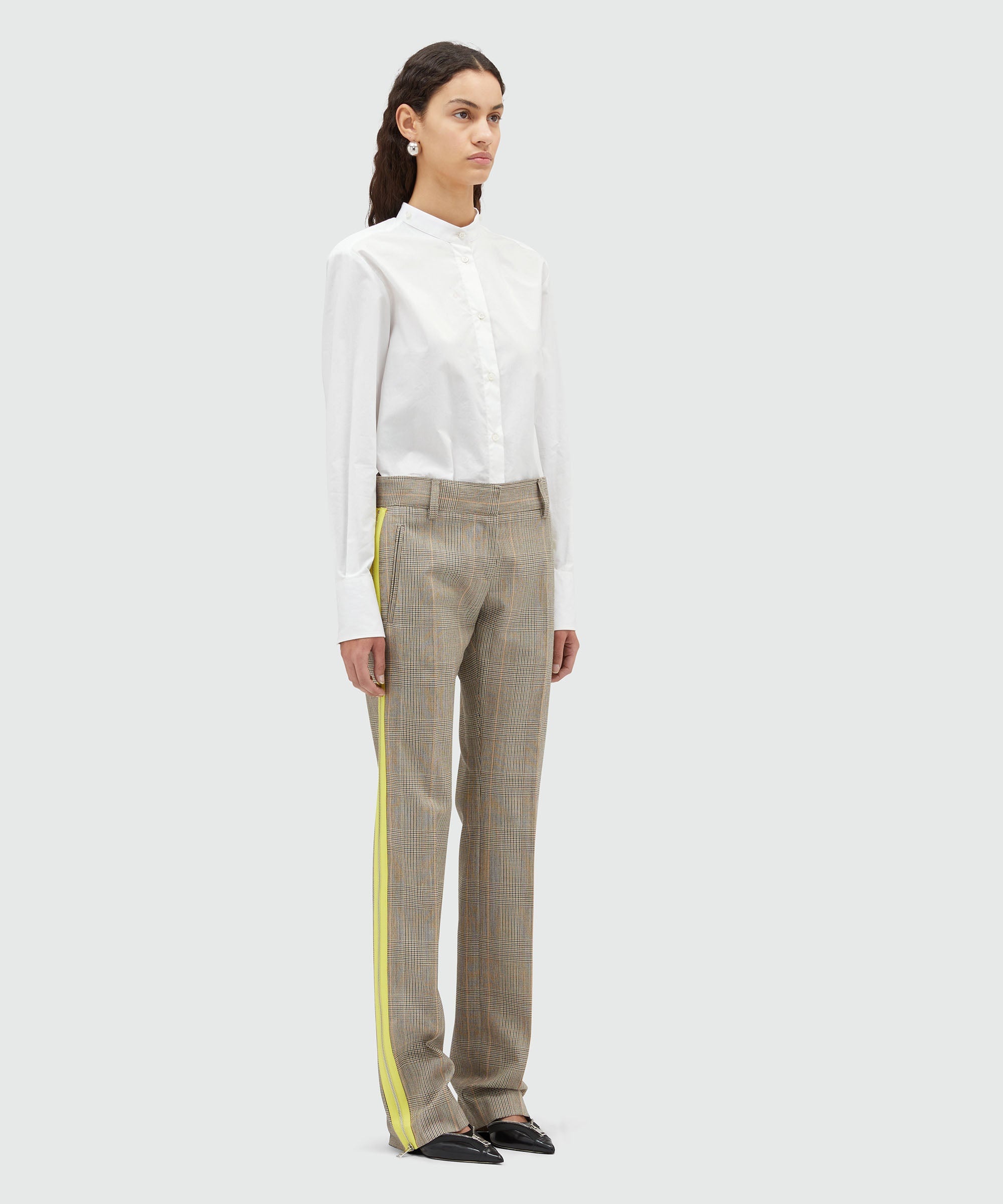 Slim-fit wool Prince of Wales pants - 4