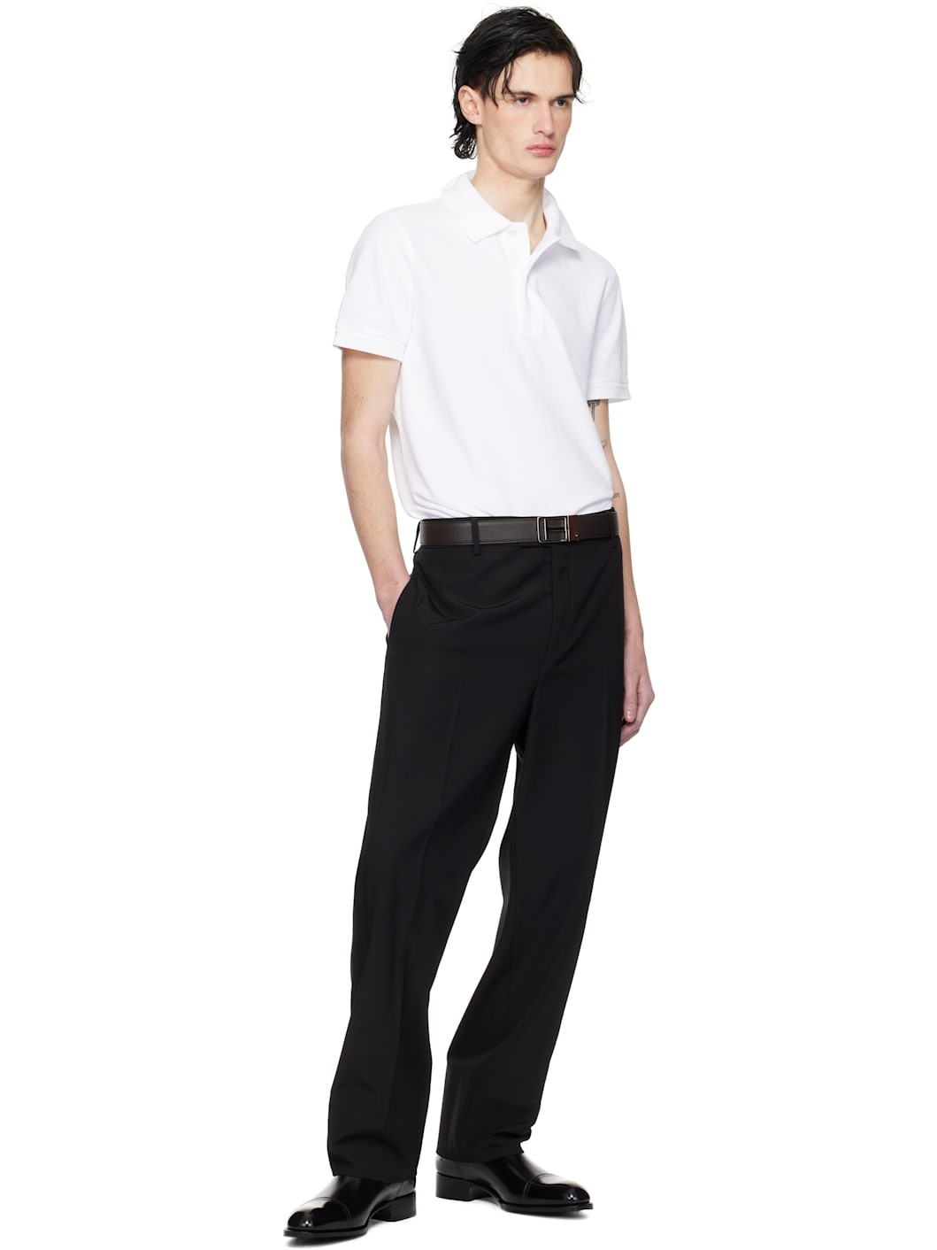 White Tennis Piquet Polo - 4