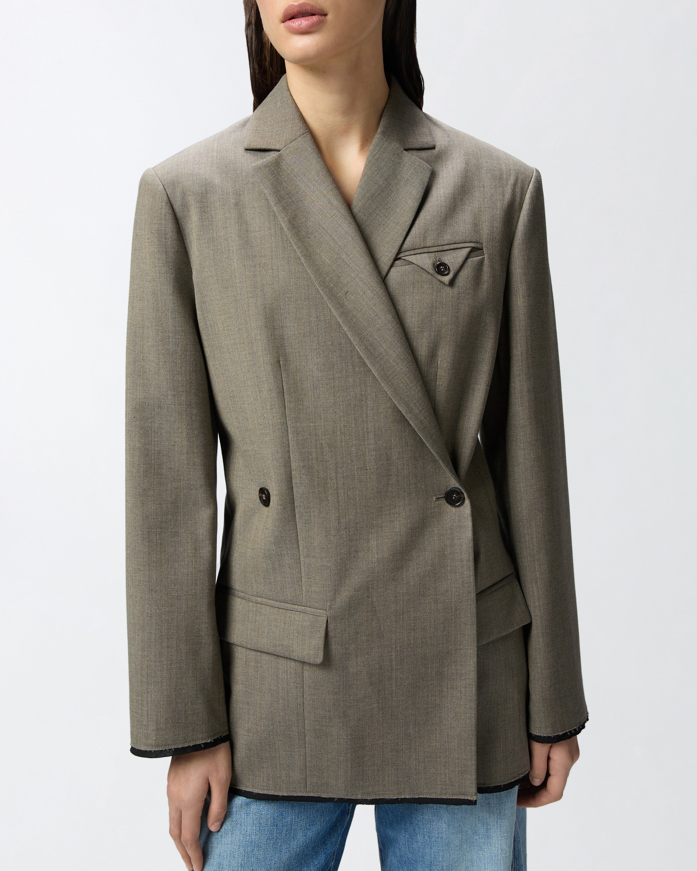 TAILORED BLAZER WITH CRISSCROSS CLOSURE - 5