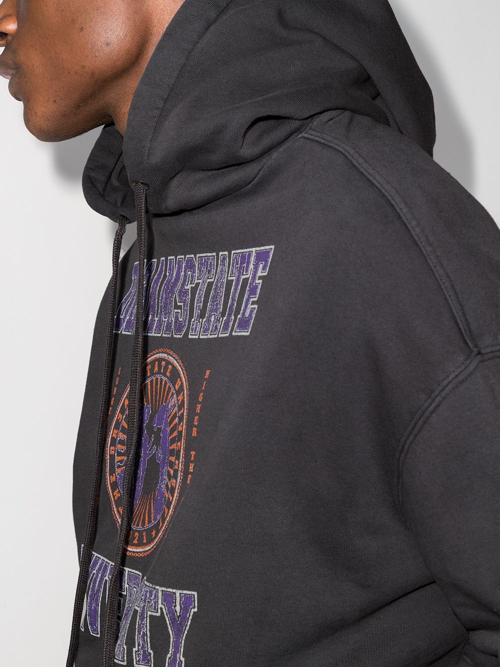 University faded print hooded sweatshirt - 4