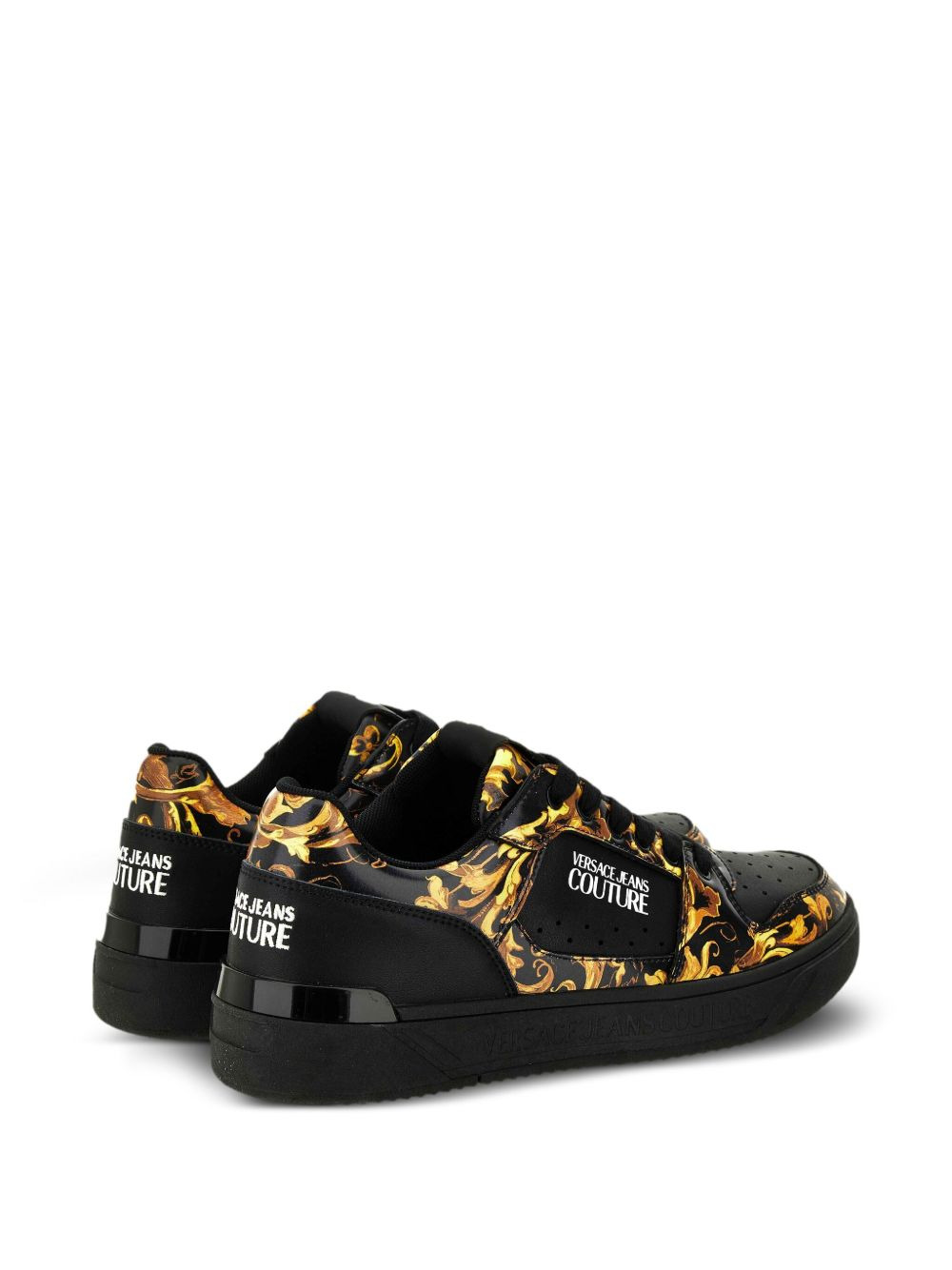 barocco-print lace-up sneakers - 3