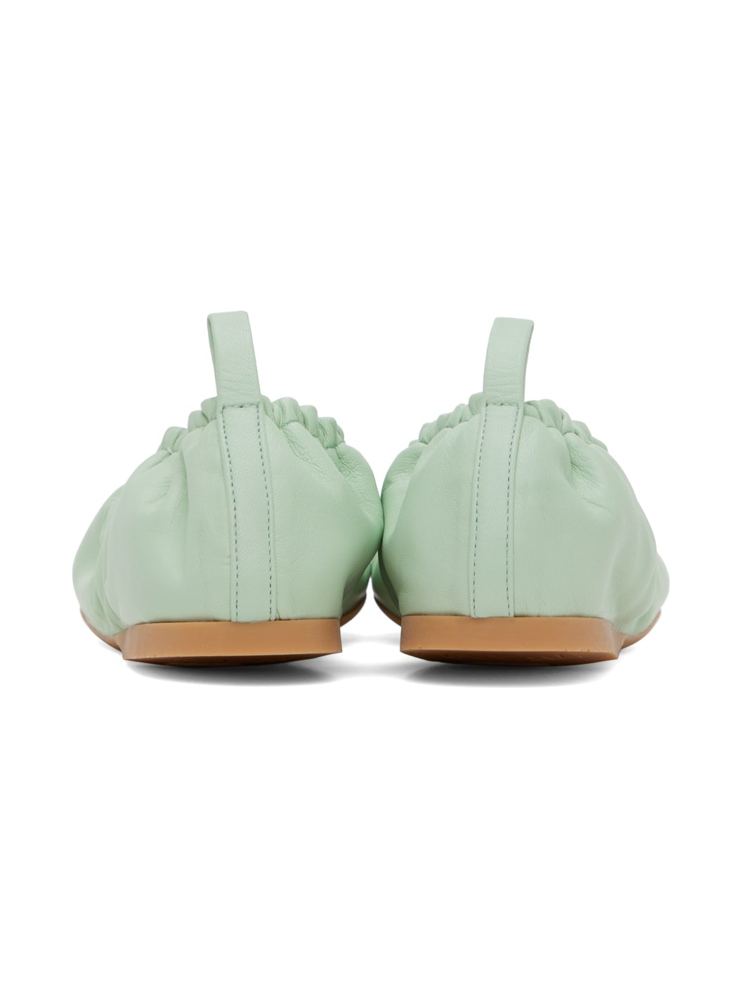 Green JWA Puller Leather Ballerina Flats - 2