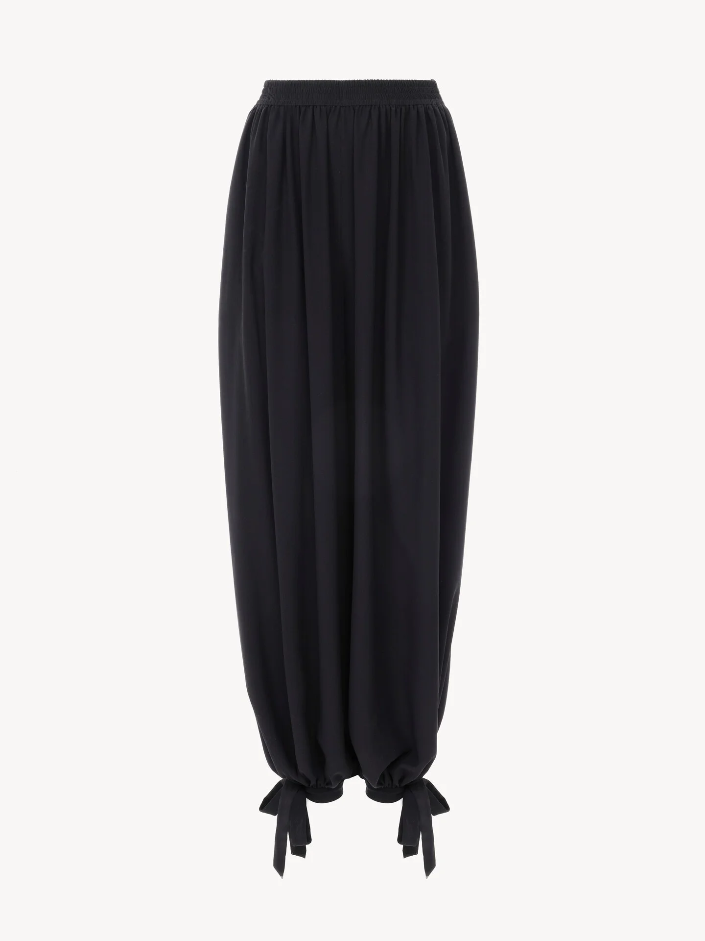 FLUID PLEATED PANTS IN CRÊPE DE CHINE - 1