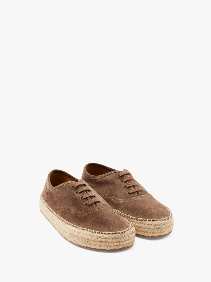 JW Anderson SUEDE LACE-FRONT PLATFORM ESPADRILLES outlook