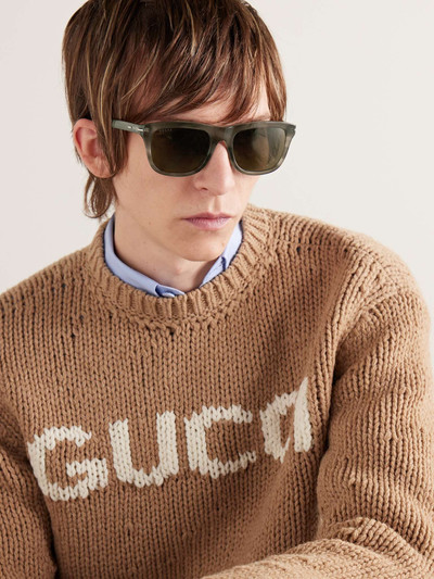 GUCCI D-Frame Recycled-Acetate Sunglasses outlook