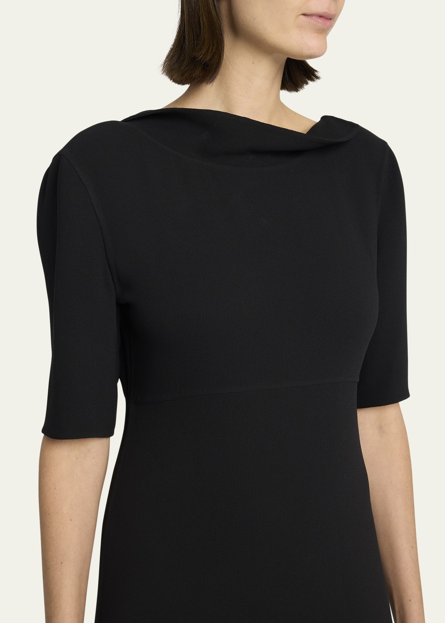 Faede Draped Back Long Silk Dress - 5