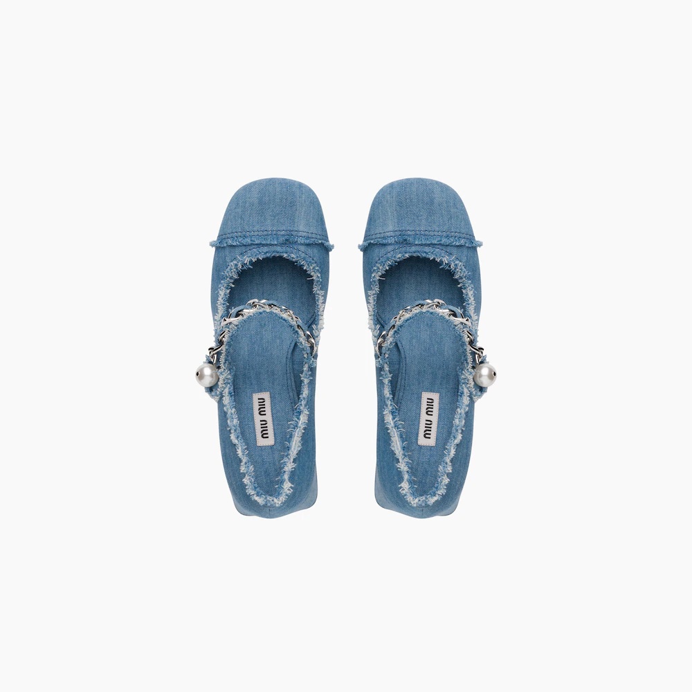 Denim Mary Jane pumps - 4