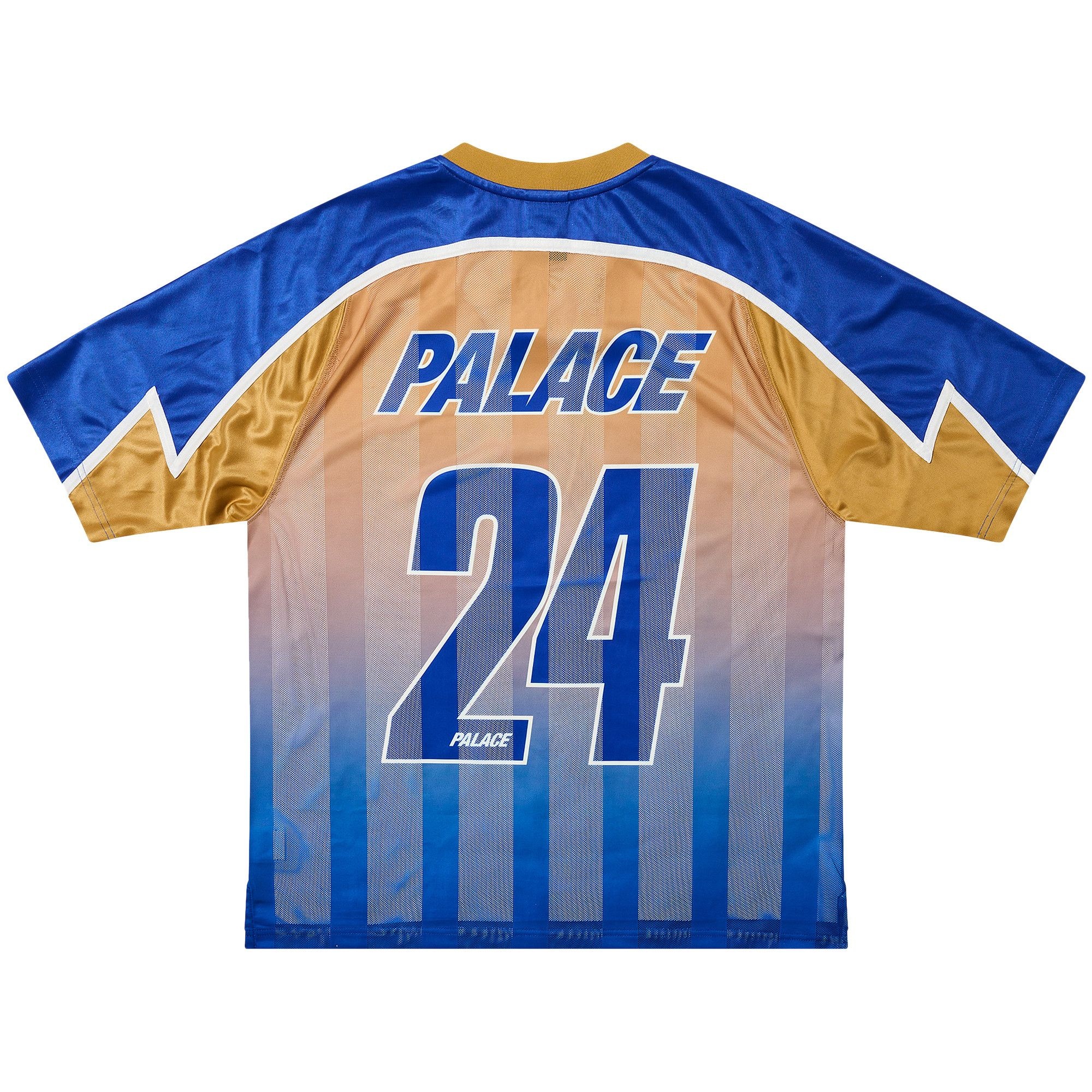 Palace Meshy Stripe Jersey 'Blue/Gold' - 2