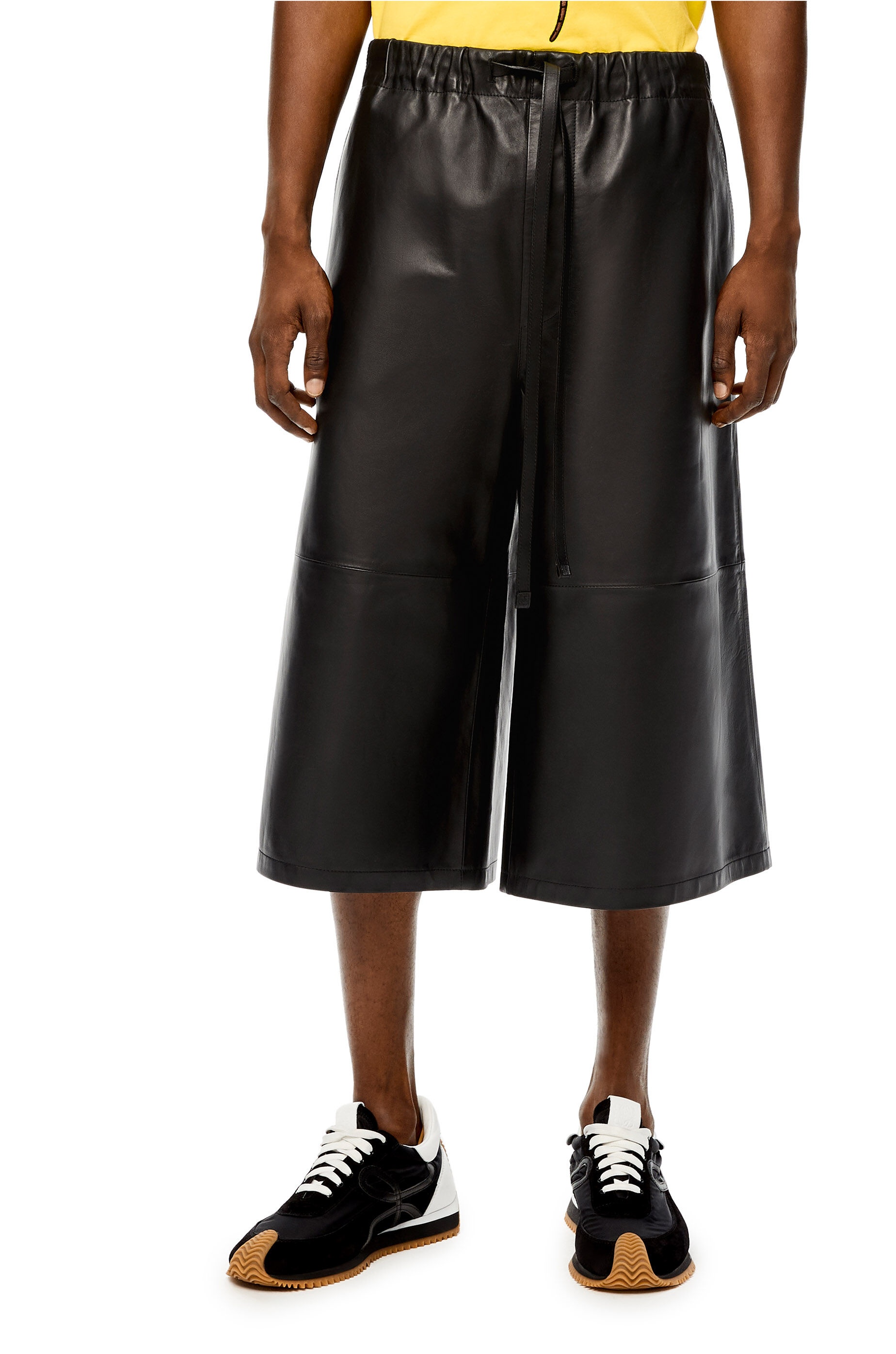 Kaonashi elasticated bermudas in nappa - 3