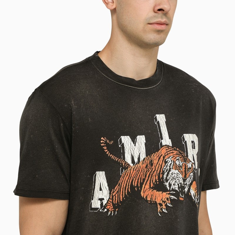 AMIRI Amiri Vintage Tiger Black T-Shirt Men | luosophy