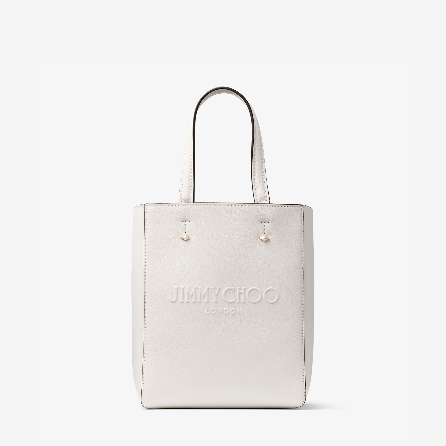 Lenny North-South S
Latte Embossed Leather Tote Bag - 1