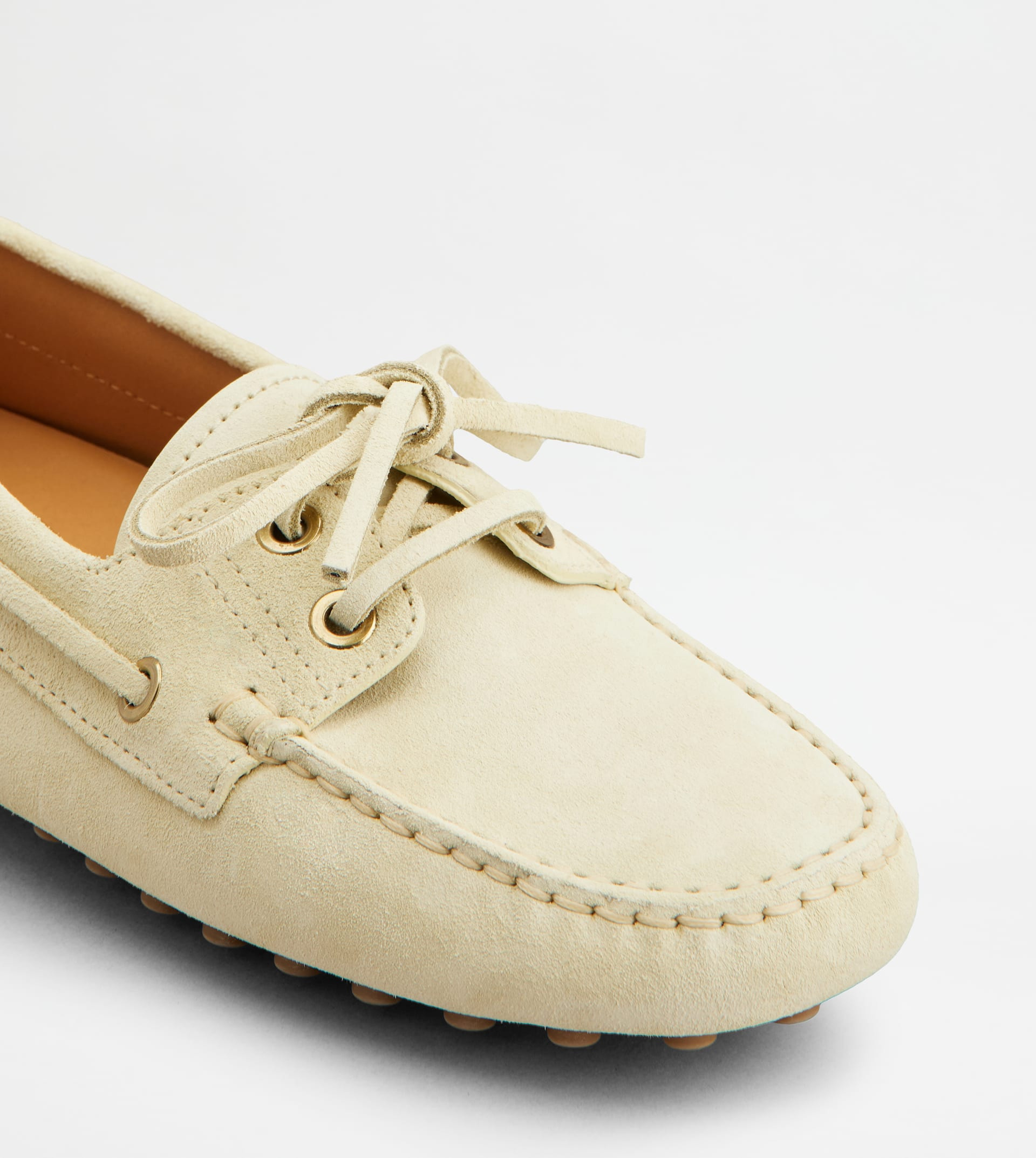 BOAT GOMMINO IN SUEDE - YELLOW - 6