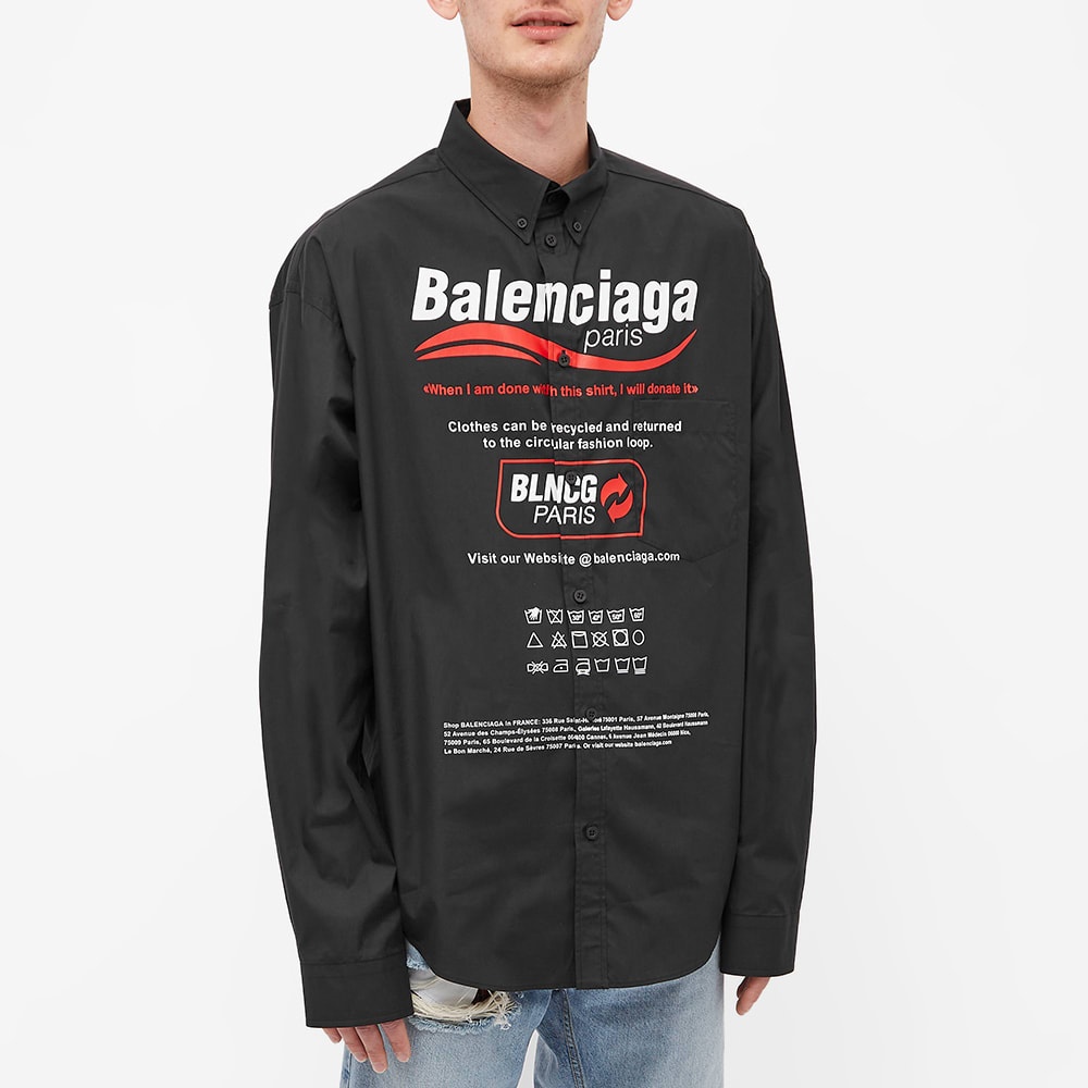 Balenciaga Dry Cleaning Logo Shirt - 5