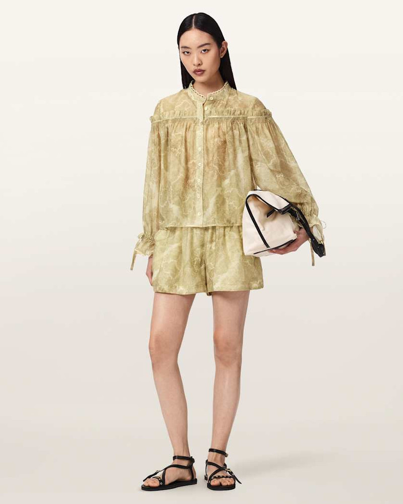 ALLSAINTS ISLA HIGH WAIST PRINTED SHORTS outlook
