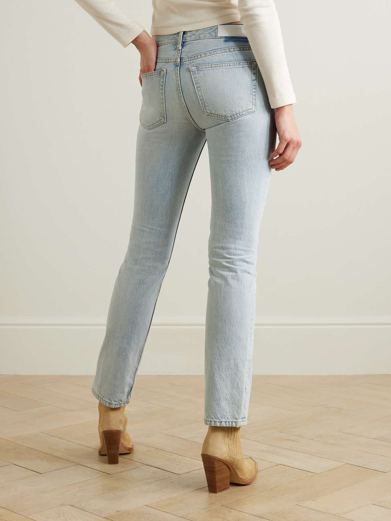 + NET SUSTAIN + Pamela Anderson The Anderson high-rise slim-leg organic jeans - 4