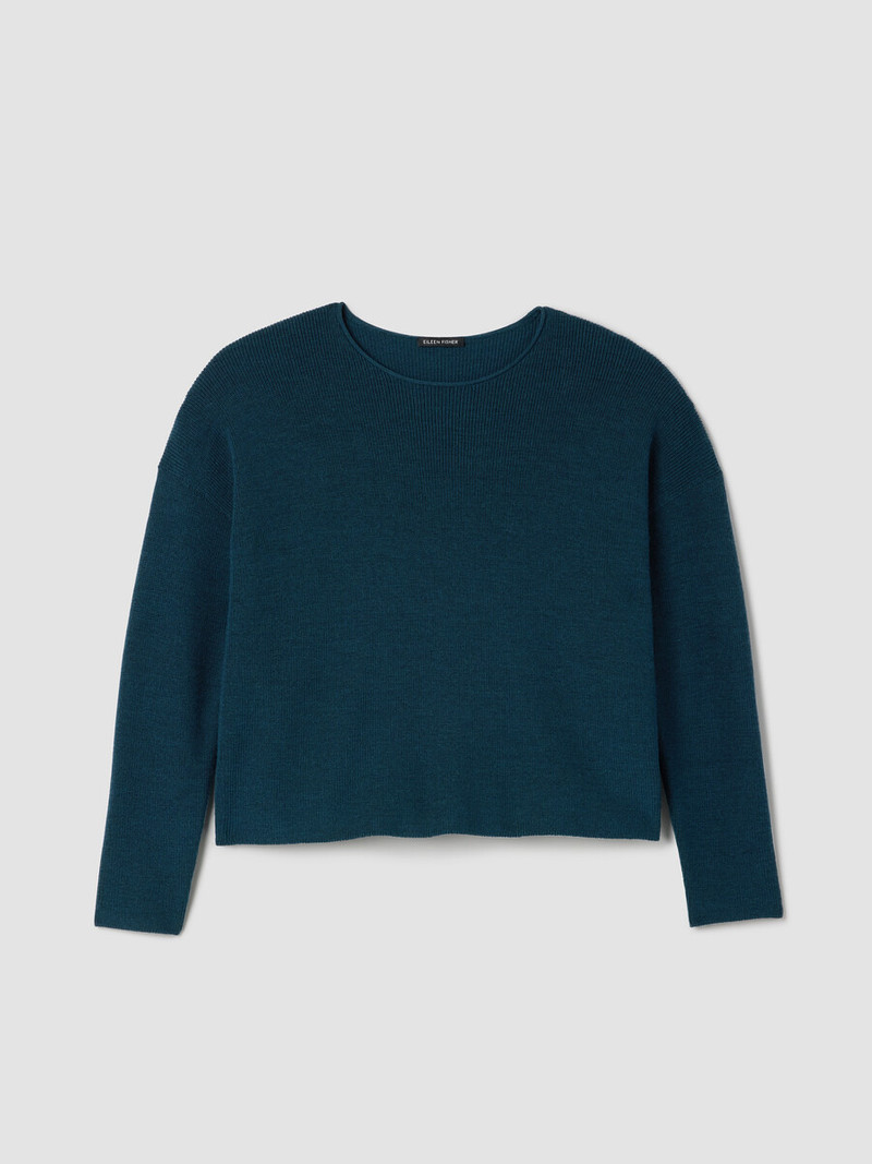 Merino Crew Neck Top in Regenerative Wool 1