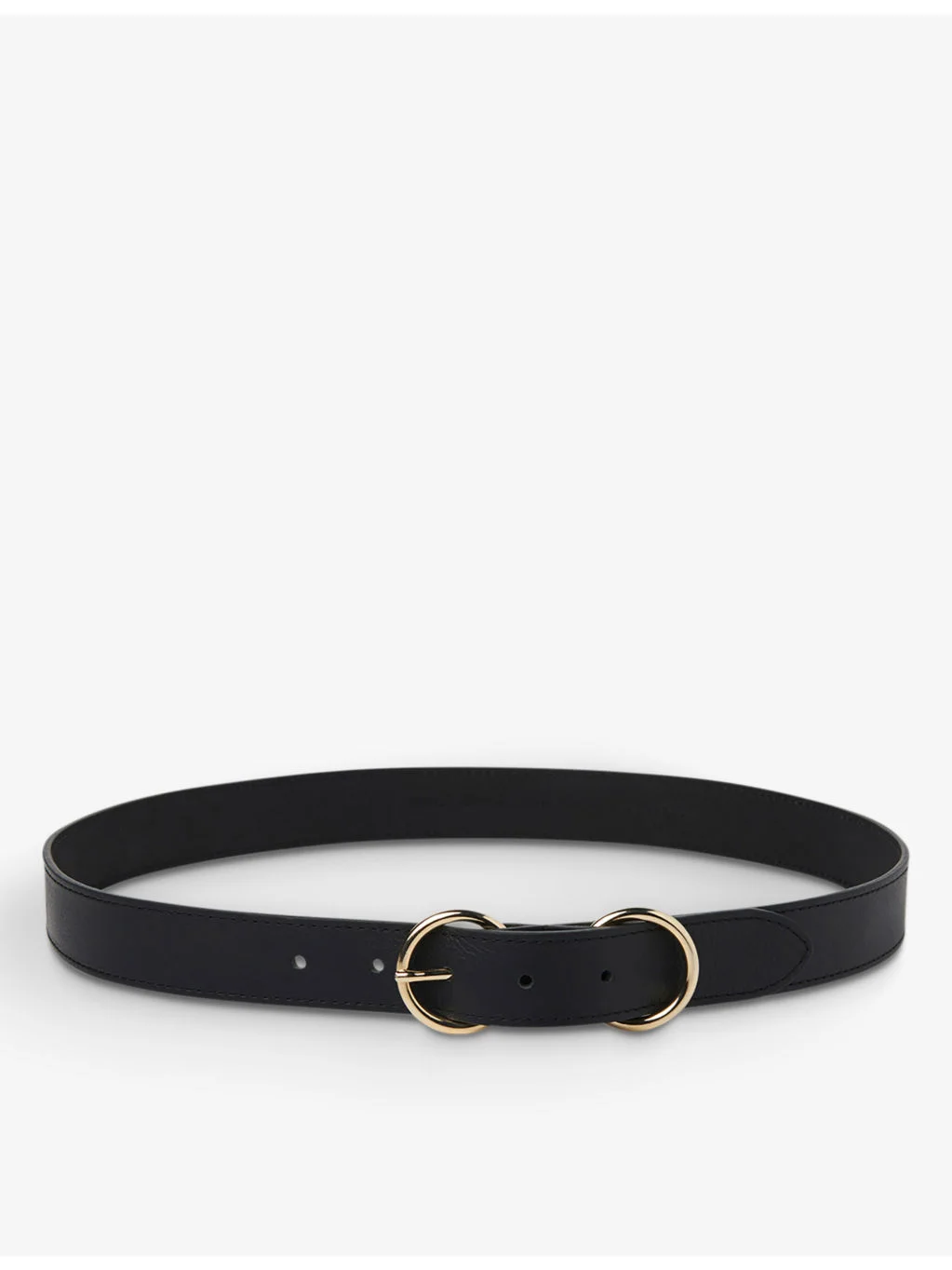 Double-ring leather belt - 1