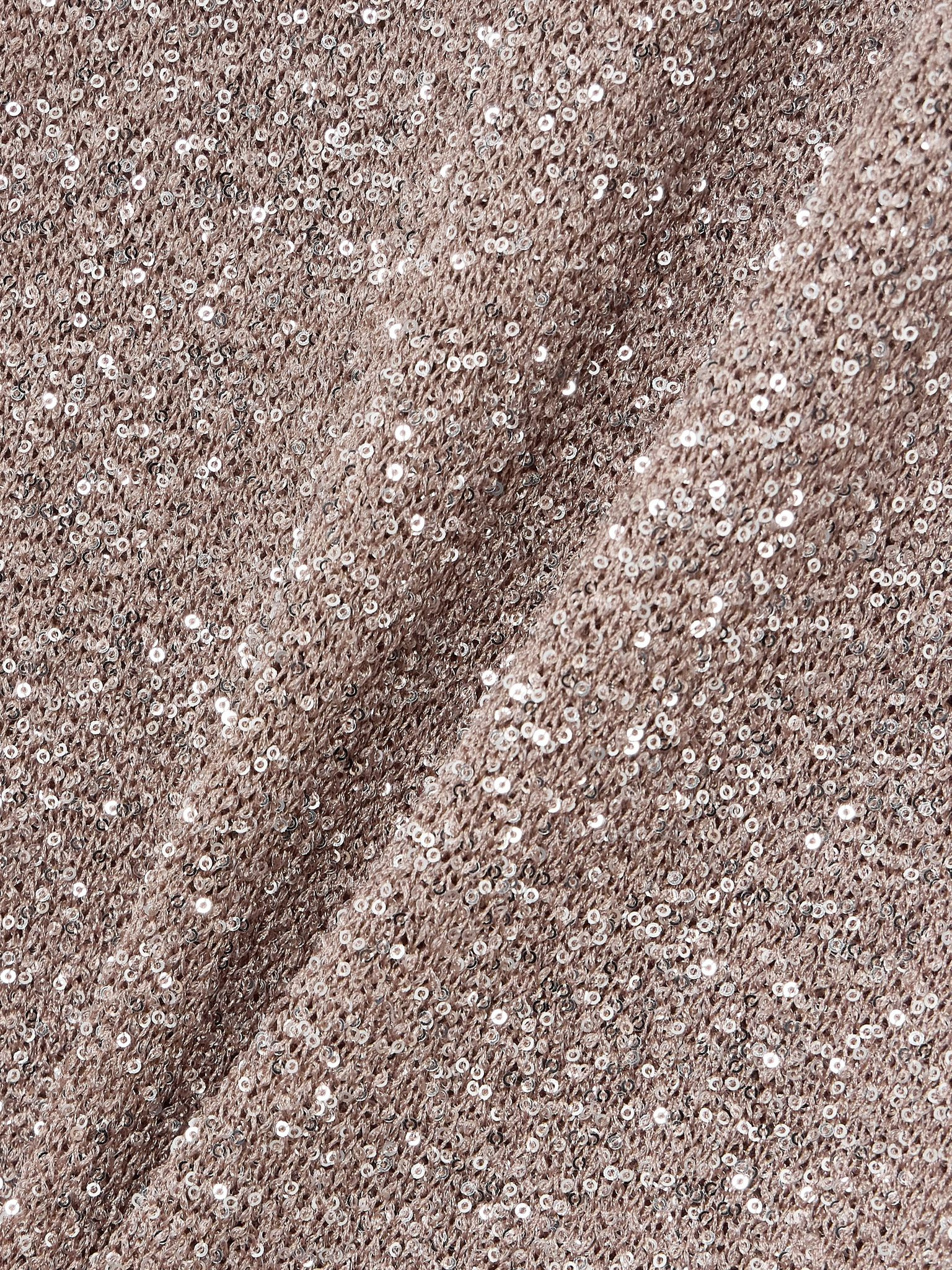 Sequined knitted maxi skirt Neutral - 4