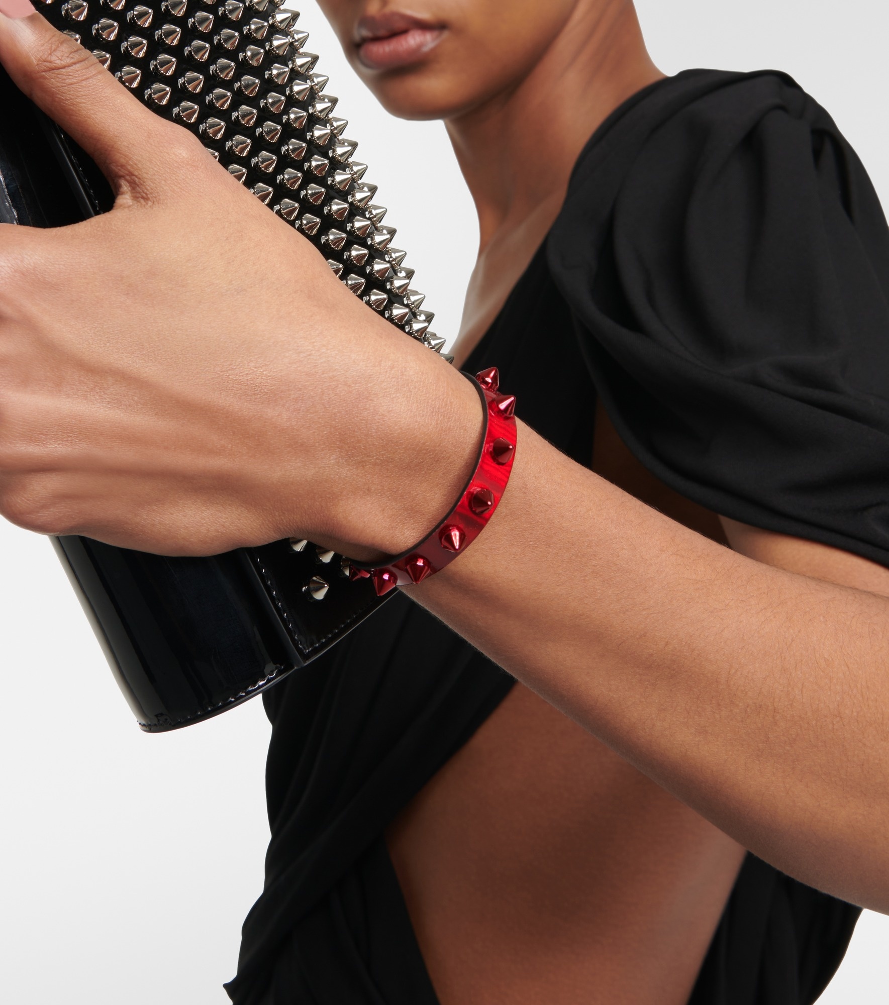 Loubilink embellished leather bracelet - 3