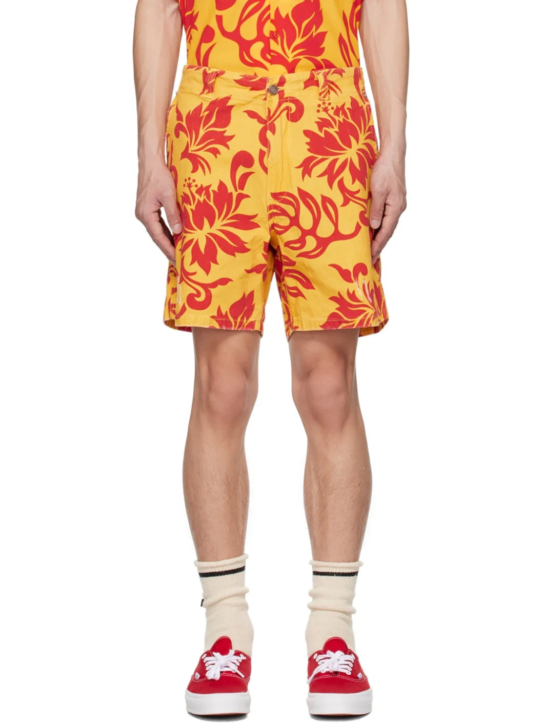 Yellow Graphic Shorts - 1