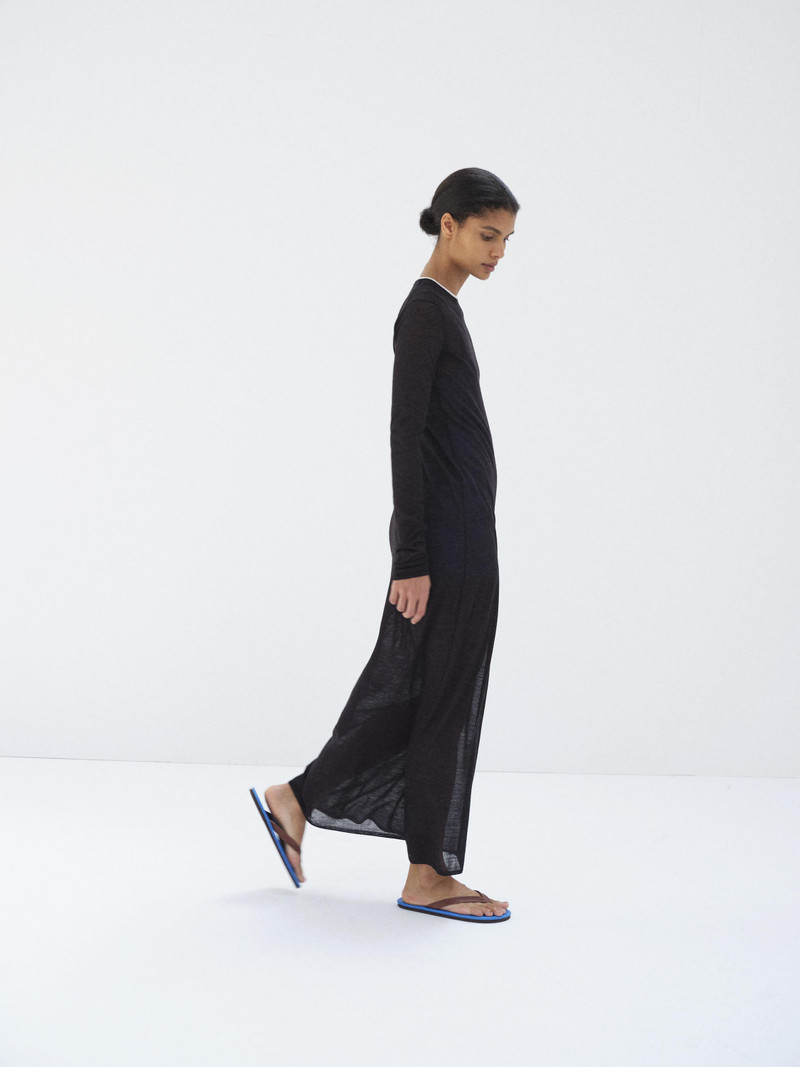 HARD TWIST HIGH GAUGE WOOL SILK KNIT DRESS 4