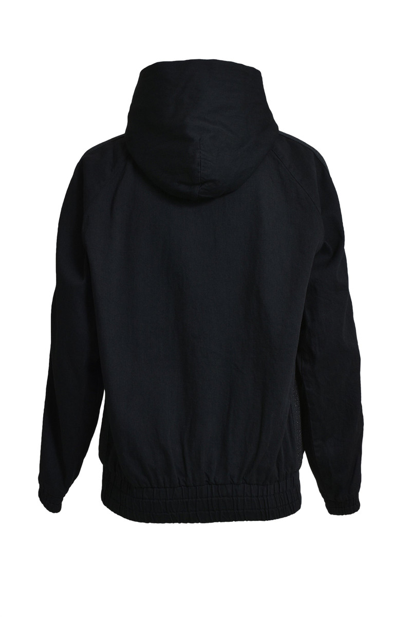 NEEDLES ZIPPED TRACK HOODY - DENIM (EXCLUSIVE) / BLK outlook