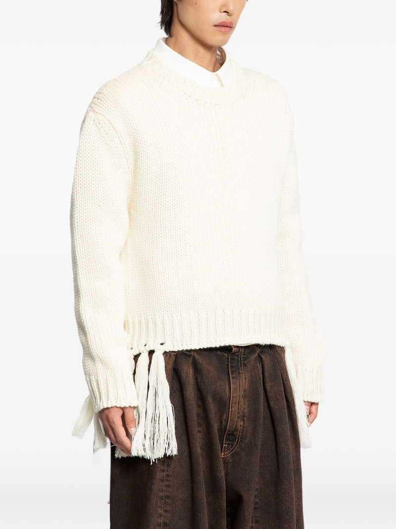 HED MAYNER fringed wool sweater outlook