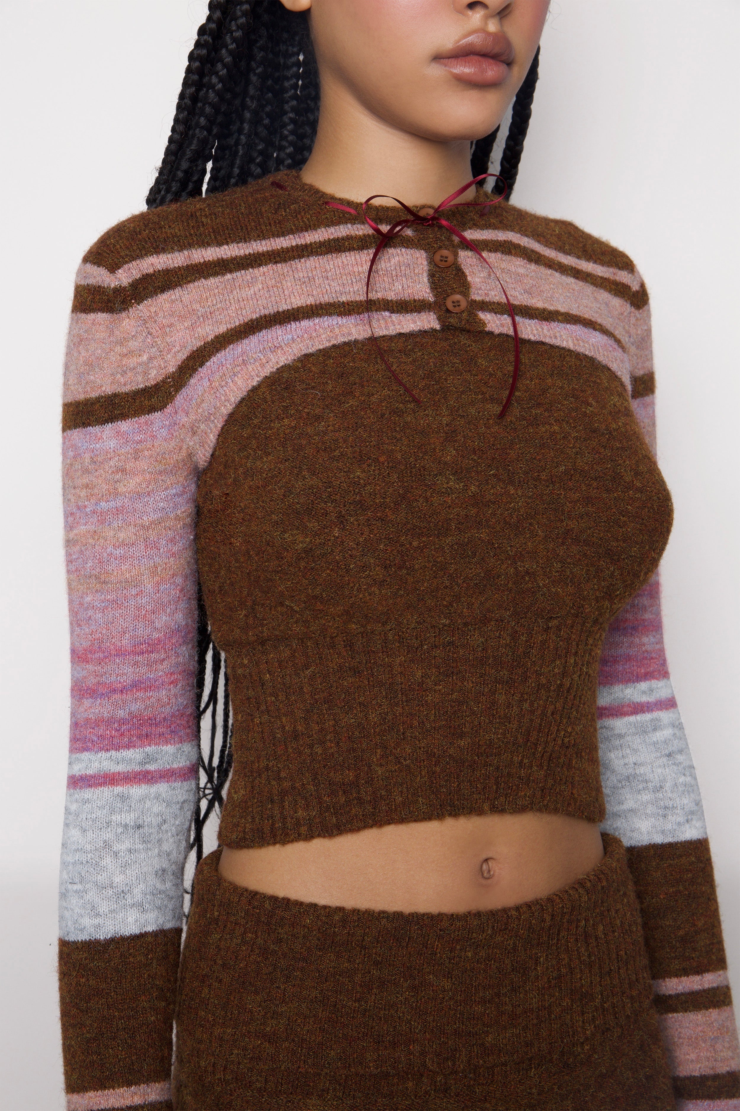 MICRO CARDIGAN IN MELANGE - 6