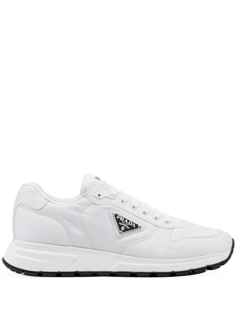 Prada side logo-plaque low-top sneakers | REVERSIBLE