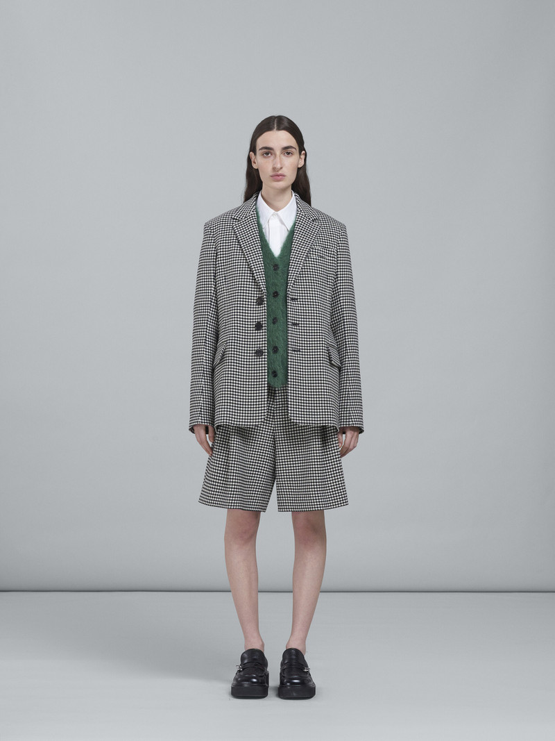 Marni DOUBLE-FACED HOUNDSTOOTH WOOL BERMUDA SHORTS outlook