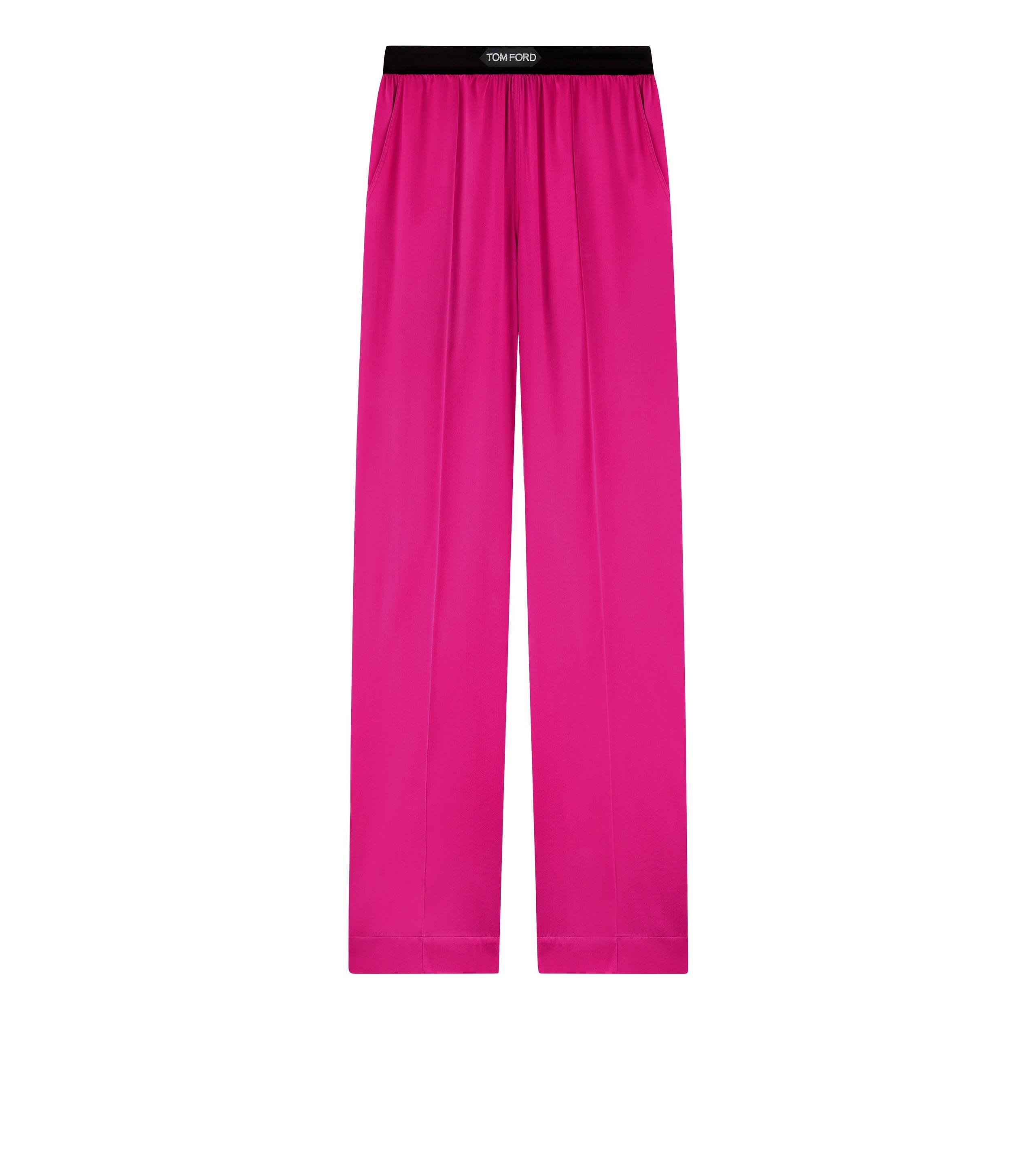 パンツ TOM FORD Silk pants Tom Ford | Women's Plain Silk Stretch Satin Pj Pants | Wide