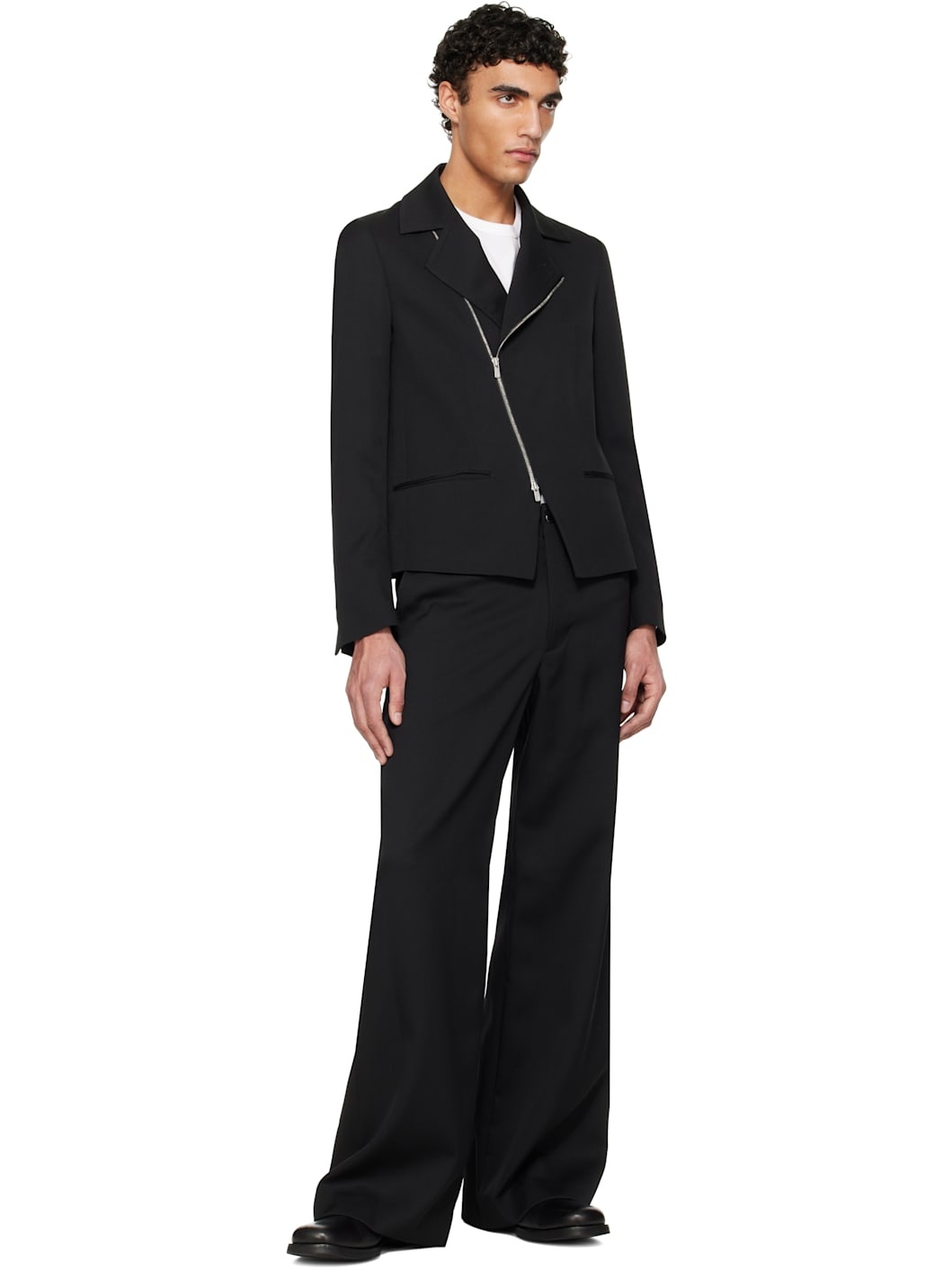 Black Reverse Trousers - 4