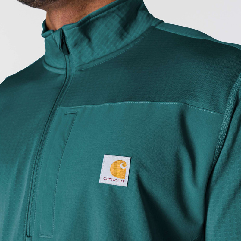 Carhartt Force® Relaxed Fit Mock Neck Half-Zip Fleece-Lined Shirt 10