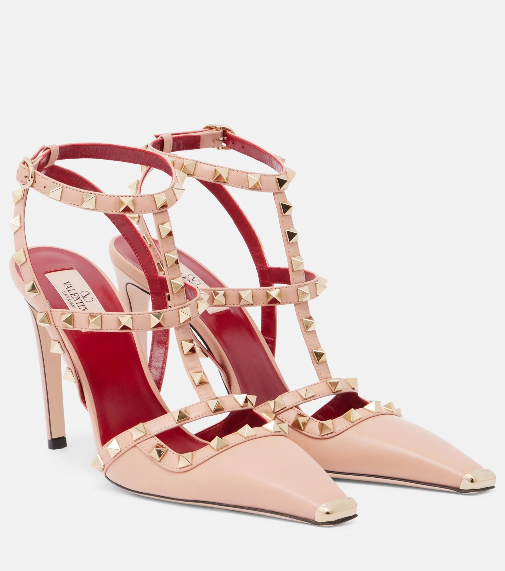 Rockstud leather pumps - 1