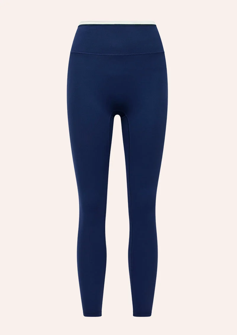 VITA FULL LENGTH LEGGING IN DARK NAVY & KIWI GREEN - 1