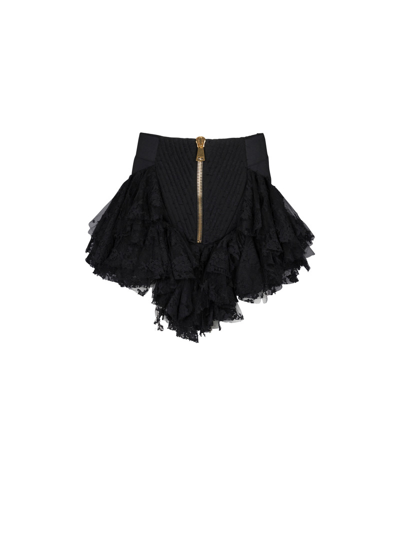 짧은 레이스 스커트 와 ruffles 1