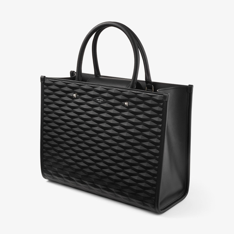 Avenue M Tote
Black Diamond Embossed 3D Leather Tote Bag 3