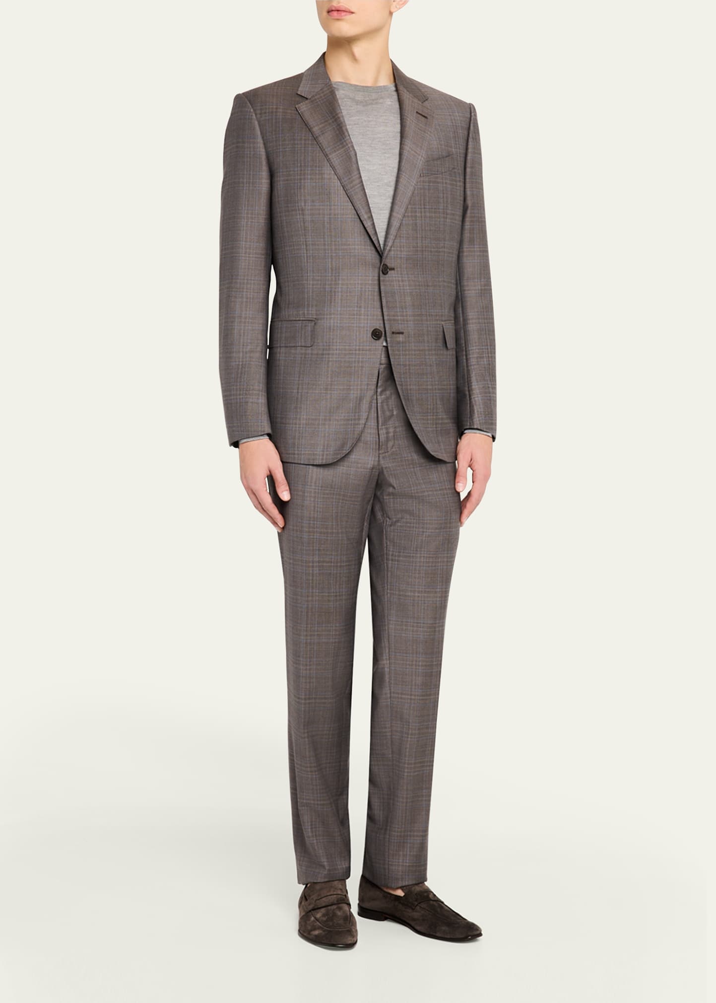 Men's Trofeo Melange Plaid Suit - 2