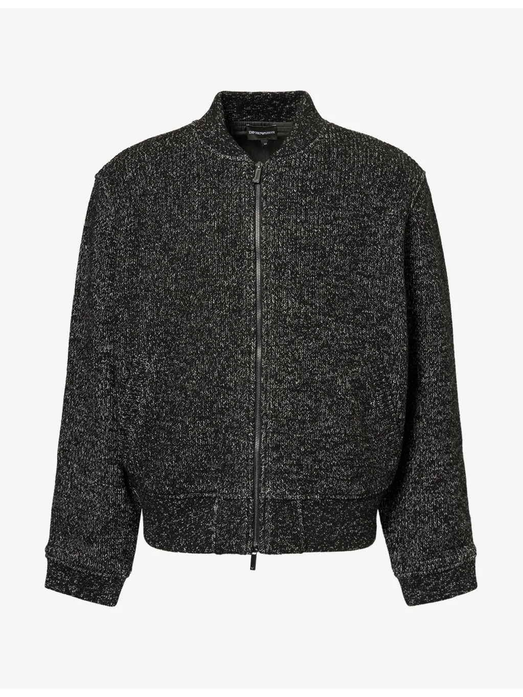 Speckled-Knit Wool-Blend Bomber Jacket - 1