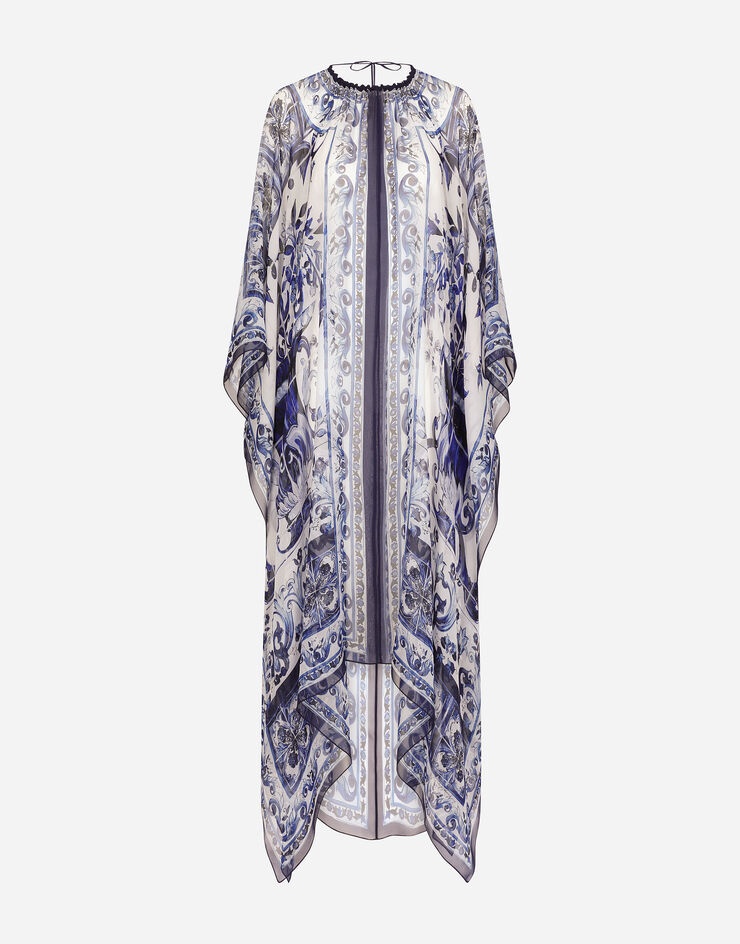 Majolica-print chiffon caftan - 3