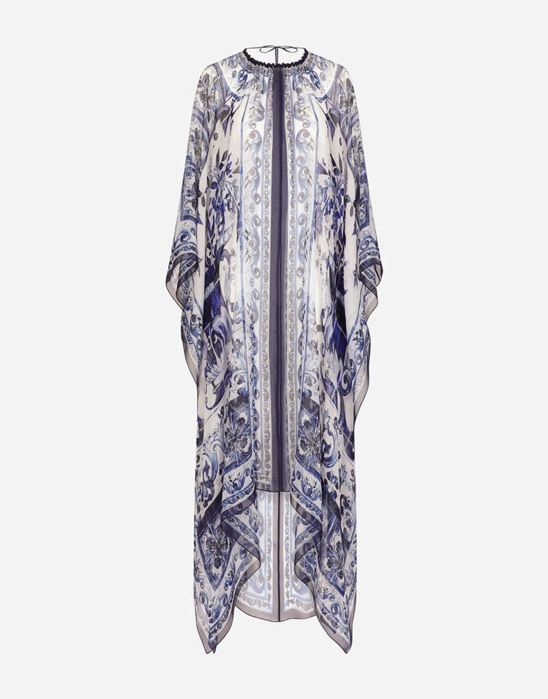 Majolica-print chiffon caftan 3