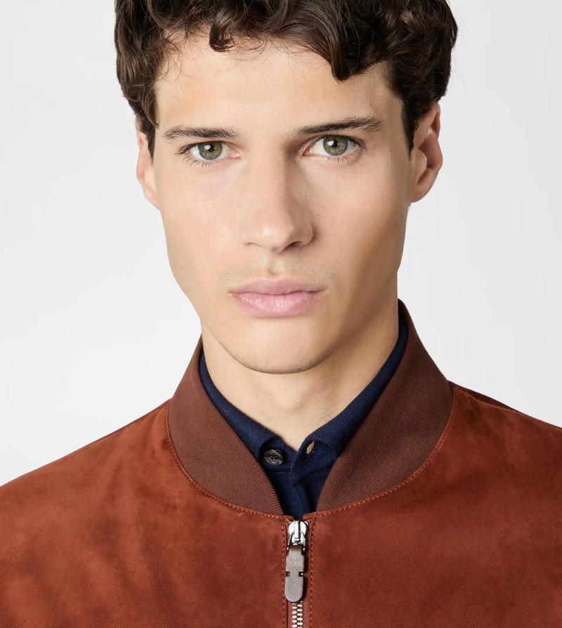 PASHMY BOMBER JACKET IN SUEDE - RED 6