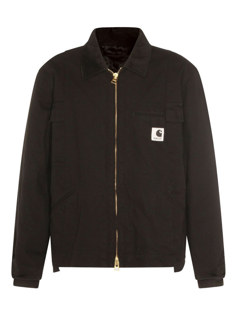 zip-up logo-patch jacket 1