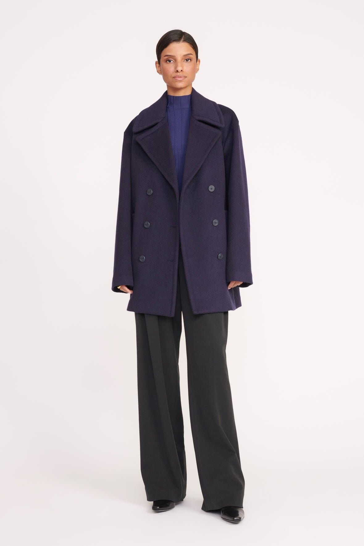 STAUD ELORA PEACOAT NAVY - 3