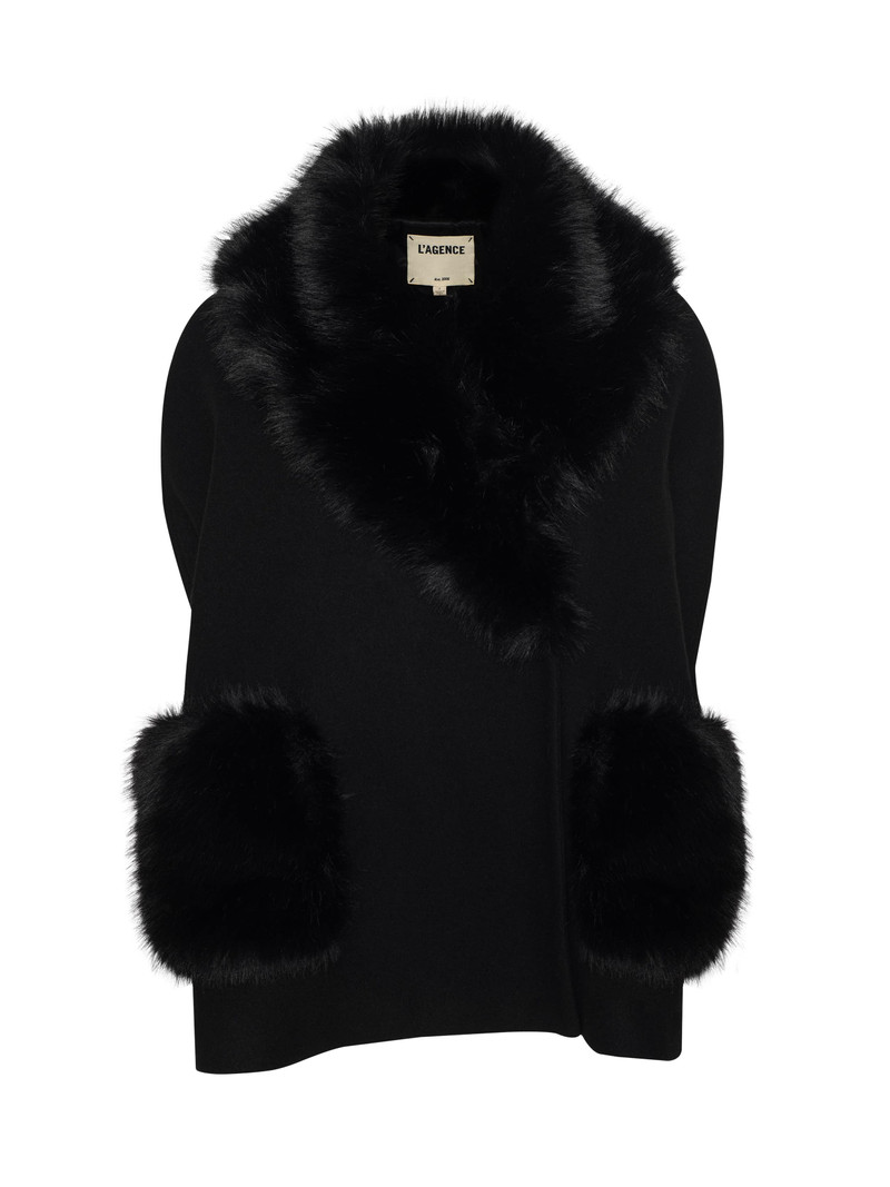 Chana Faux Fur Cape 1