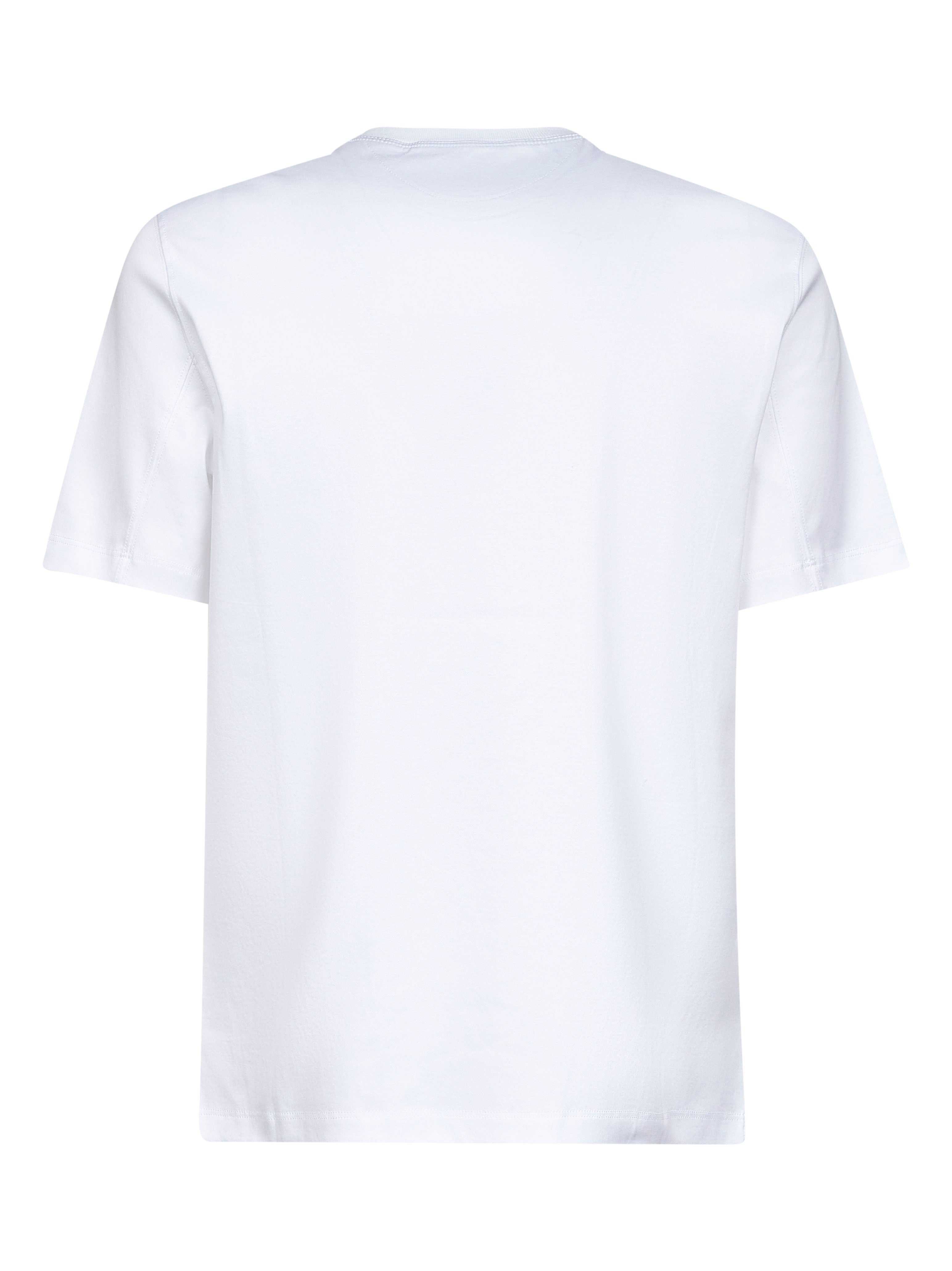 White jersey printed crewneck T-shirt - 2