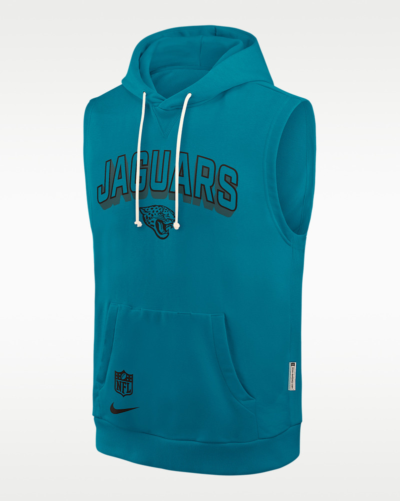 Jacksonville Jaguars Sideline Men's Nike Dri-FIT NFL Sleeveless Pullover Hoodie 1