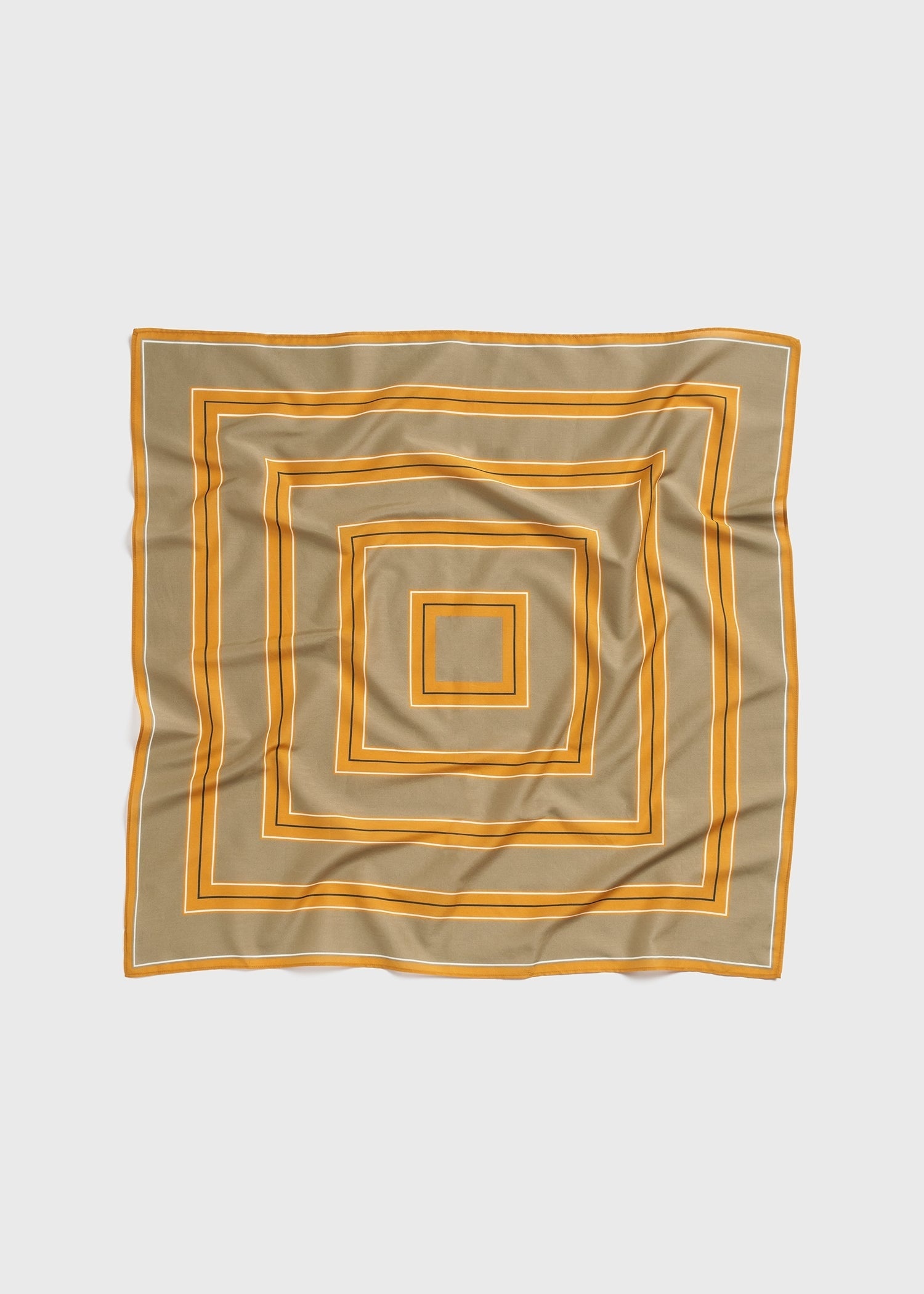 Striped cotton silk bandana caramel/cornsilk - 6