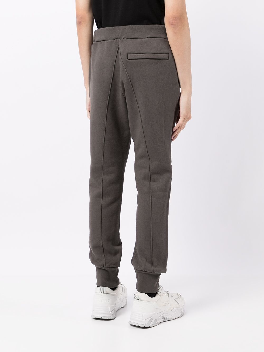 exposed-seam cotton track pants - 4