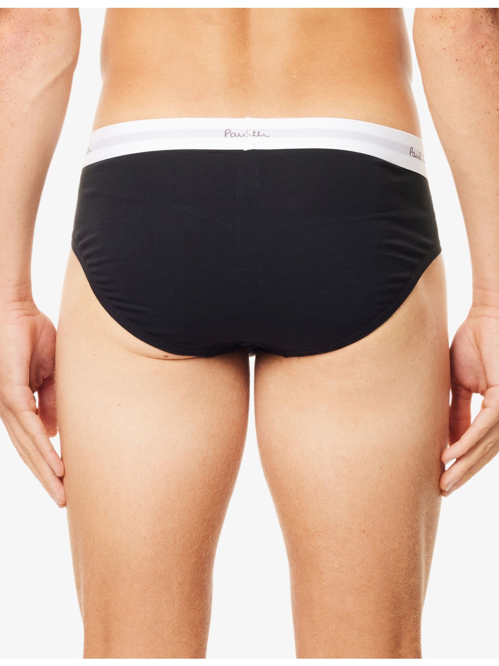 Branded-Waistband Pack of Three Cotton-Jersey Briefs - 3